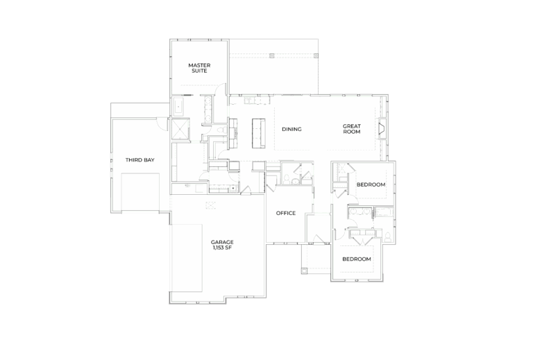 Alturas Homes The Cambridge floor plan with 3 bedrooms, an office, and a 3-car garage