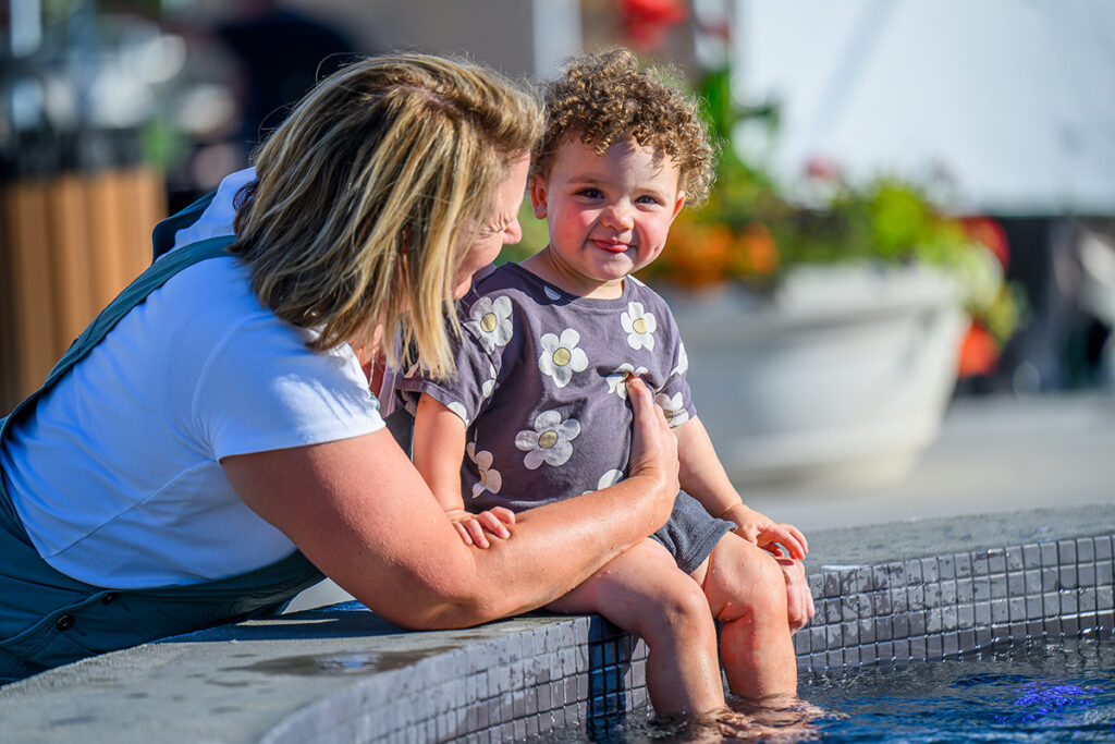 A family enjoys time in the Pinnacle community in Meridian