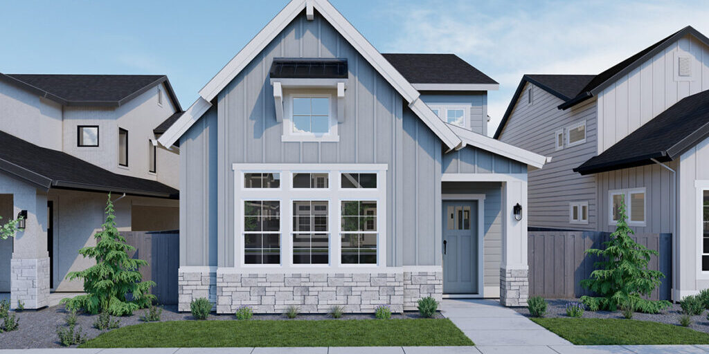 Front rendering of the Owyhee floor plan at 6112 S Apex Ave in Pinnacle Northwest by Alturas Homes